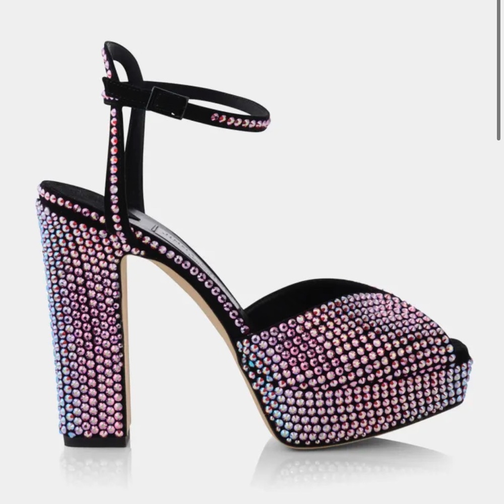 Jimmy Choo suede with crystals